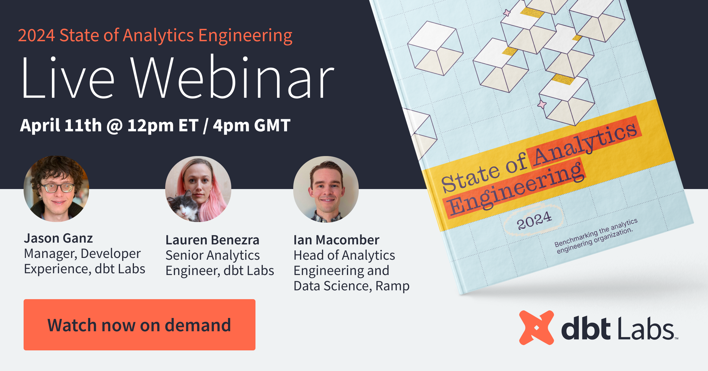 Reserve your seat for the State of Analytics Engineering webinar